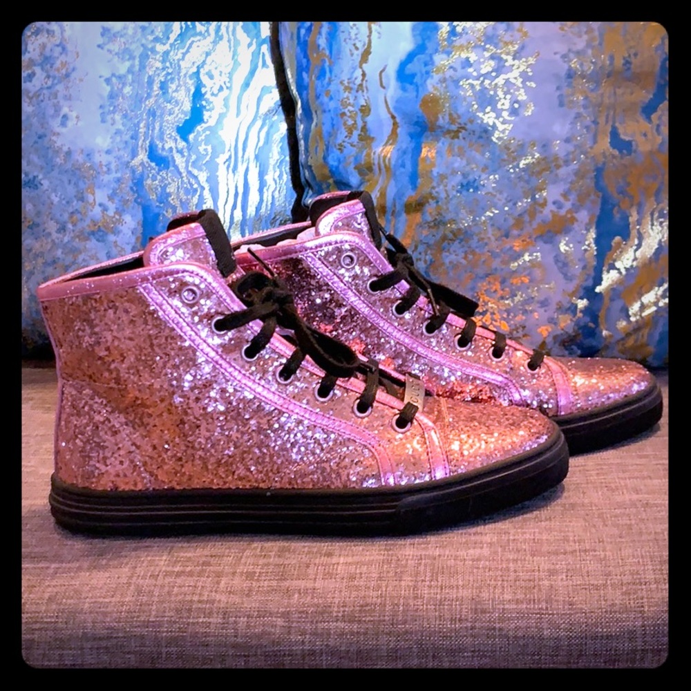 Pink Glitter Gucci Sneakers
